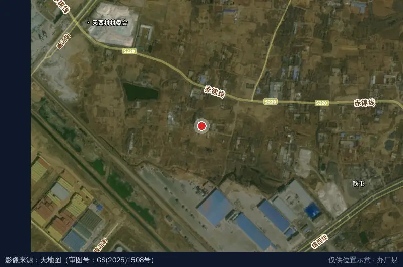 万得工业园-东南门卫星位置示意图
