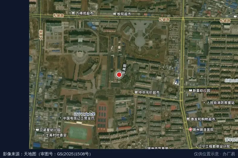 辽宁工业大学大学科技园卫星位置示意图