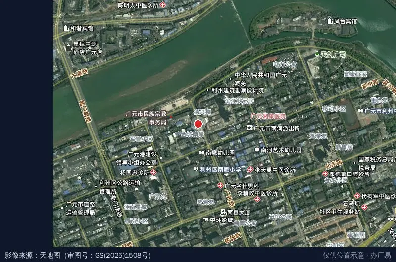 广元创业孵化园文旅体产业孵化区卫星位置示意图