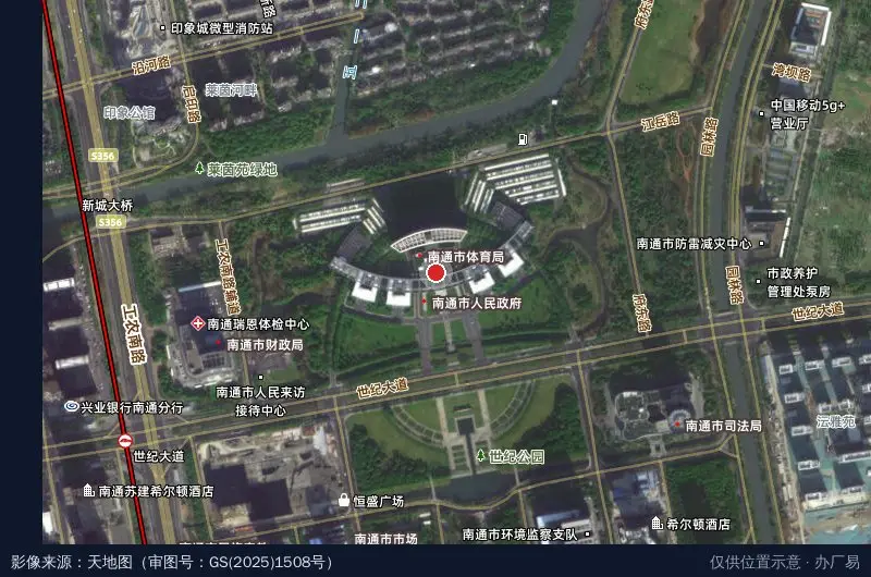 江苏如东洋口港经济开发区卫星位置示意图