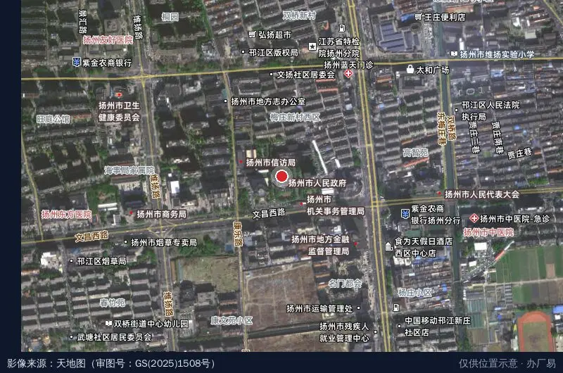 江苏宝应经济开发区卫星位置示意图