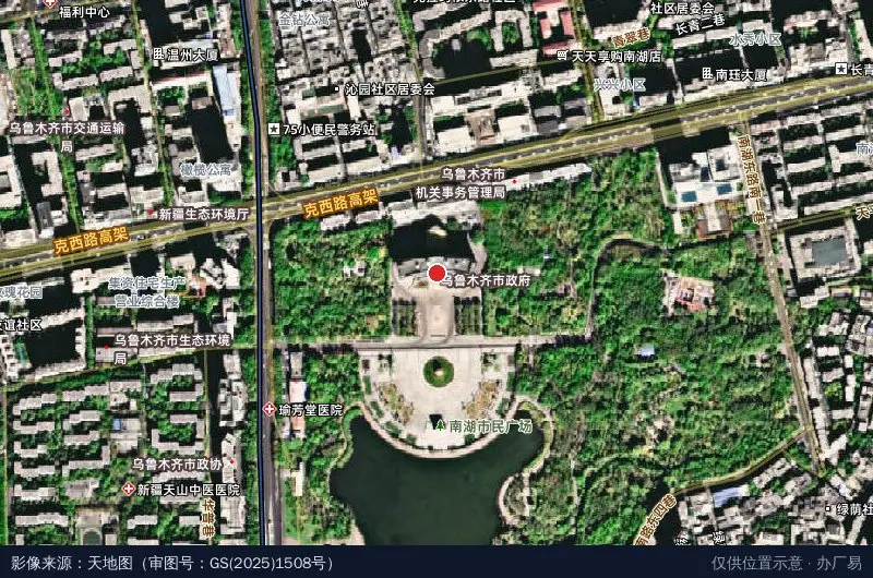 五家渠工业园区卫星位置示意图
