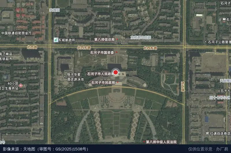 新疆生产建设兵团石河子高新技术产业开发区卫星位置示意图