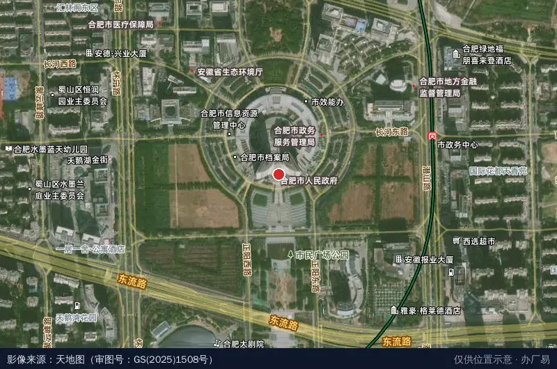 合肥蜀山经济技术开发区卫星位置示意图