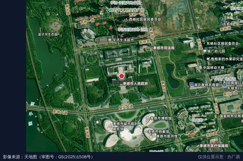 汉川经济技术开发区卫星位置示意图
