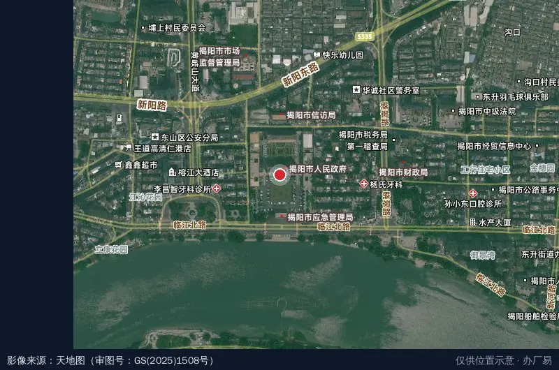 揭东经济技术开发区卫星位置示意图