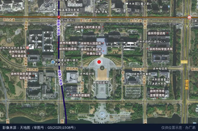 江苏省徐州鼓楼高新技术产业开发区卫星位置示意图