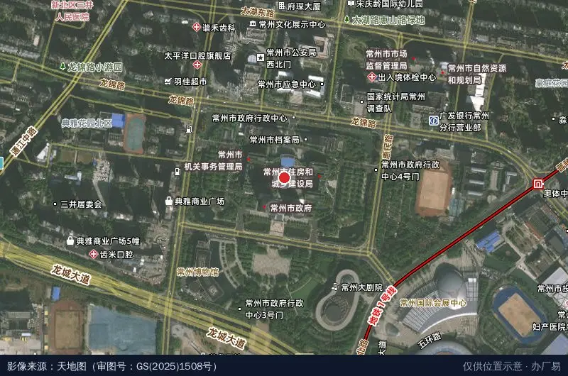 江苏省金坛华罗庚高新技术产业开发区卫星位置示意图