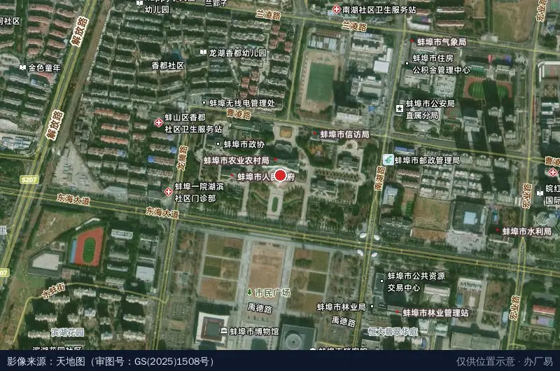 蚌埠综合保税区卫星位置示意图