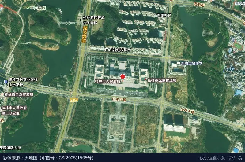 广西临桂高新技术产业开发区卫星位置示意图