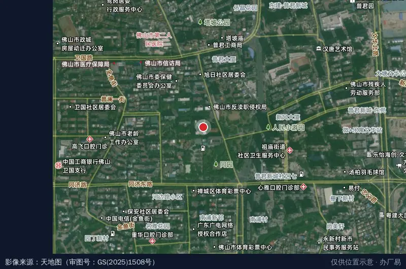 佛山综合保税区卫星位置示意图