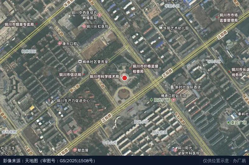 陕西王益经济技术开发区卫星位置示意图