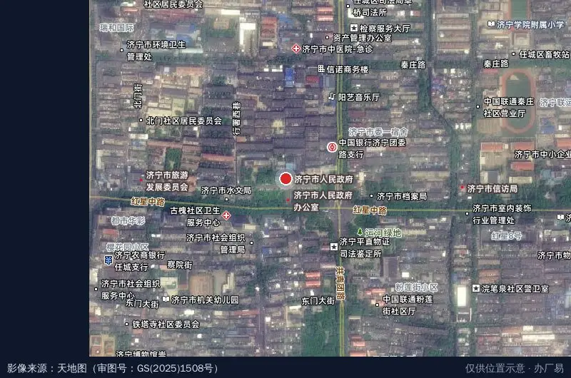山东兖州高新技术产业开发区卫星位置示意图