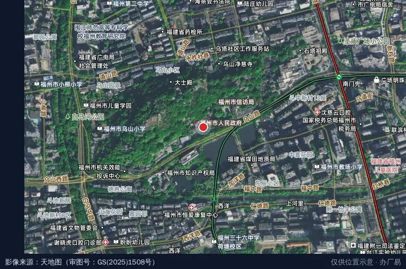 福州长乐国际机场综合保税区卫星位置示意图