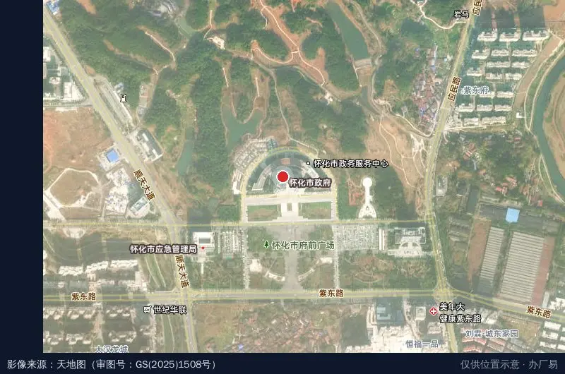 湖南鹤城高新技术产业开发区卫星位置示意图