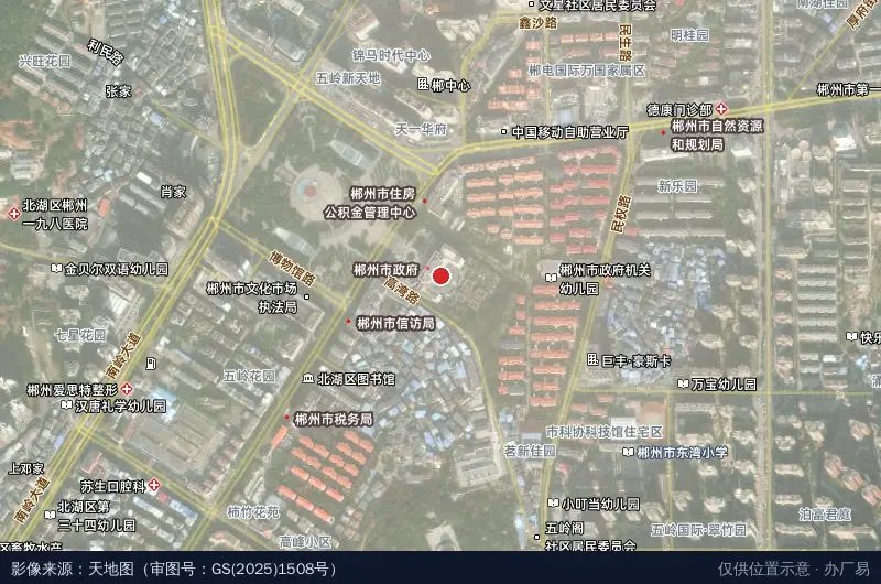 湖南嘉禾高新技术产业开发区卫星位置示意图