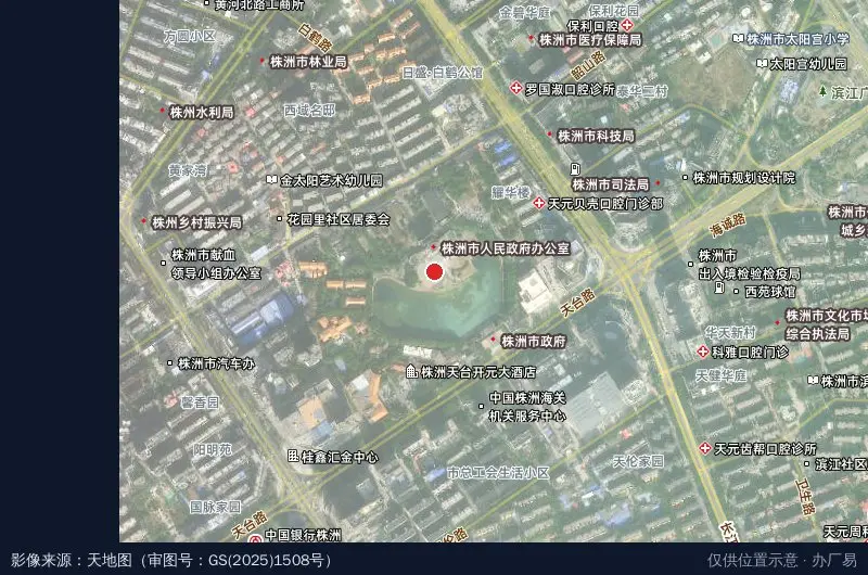 湖南荷塘高新技术产业开发区卫星位置示意图
