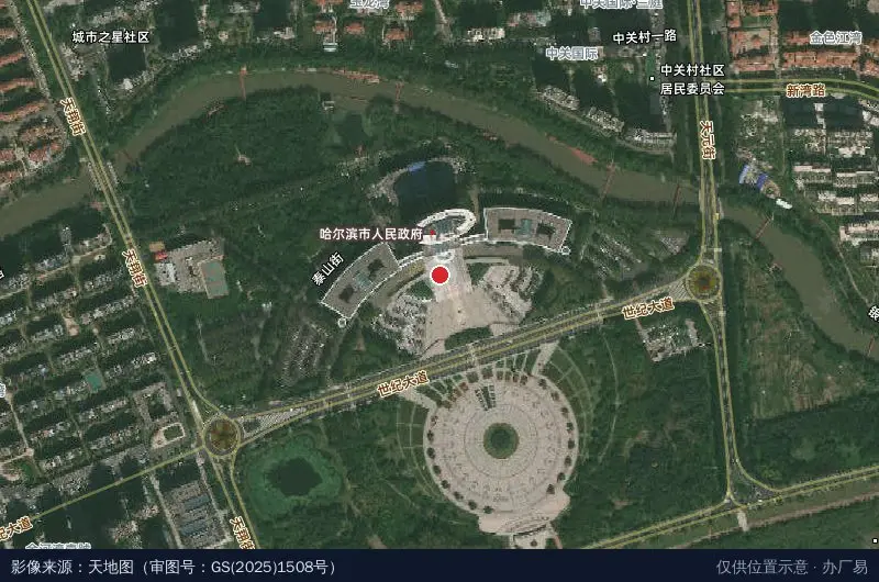 哈大齐国家自主创新示范区卫星位置示意图