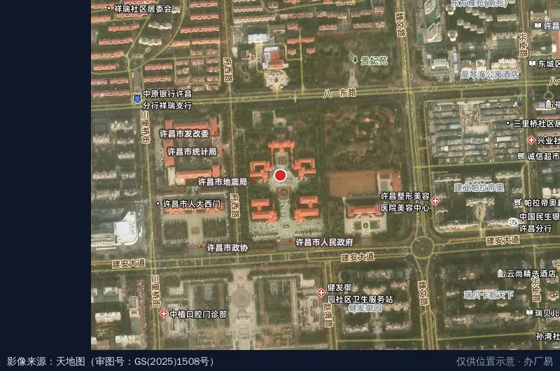 河南许昌魏都区先进制造业开发区卫星位置示意图