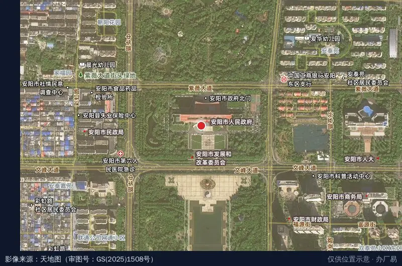 河南安阳龙安区先进制造业开发区卫星位置示意图