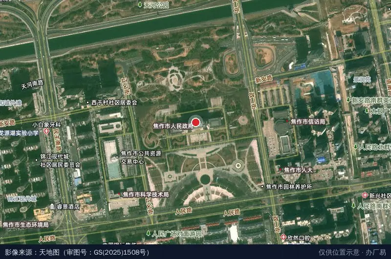 河南省修武经济技术开发区卫星位置示意图