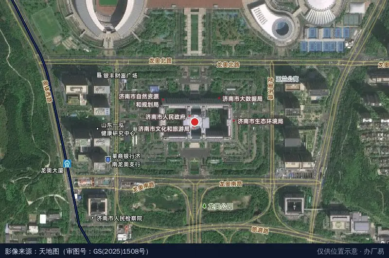 山东肥城经济开发区卫星位置示意图