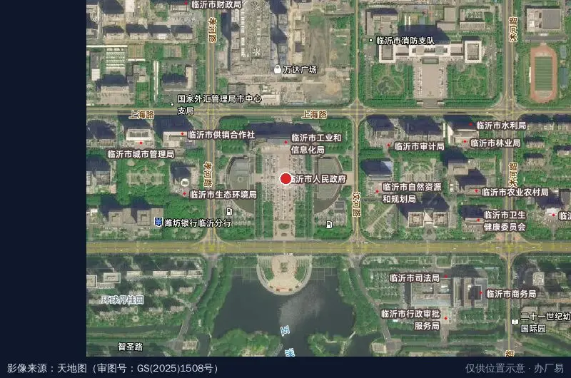 山东兰陵农业高新技术产业开发区卫星位置示意图