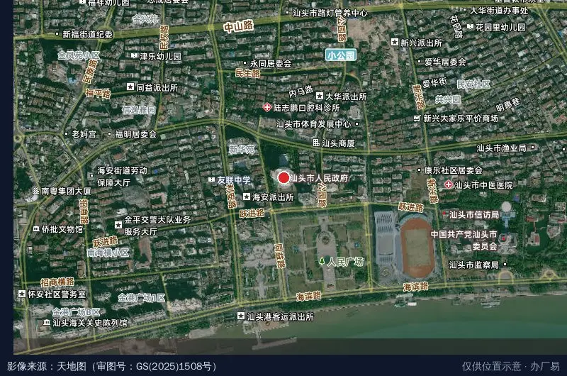 汕头综合保税区卫星位置示意图