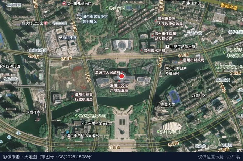 浙江永嘉经济开发区卫星位置示意图