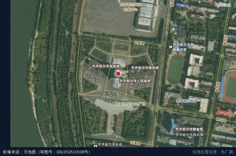 黑龙江饶河经济开发区卫星位置示意图