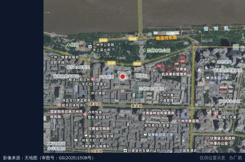 甘肃张家川经济开发区卫星位置示意图