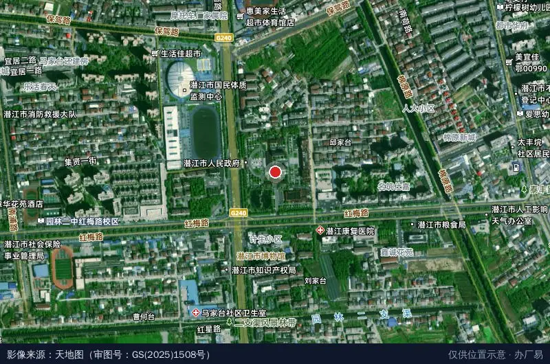 潜江高新技术产业开发区卫星位置示意图