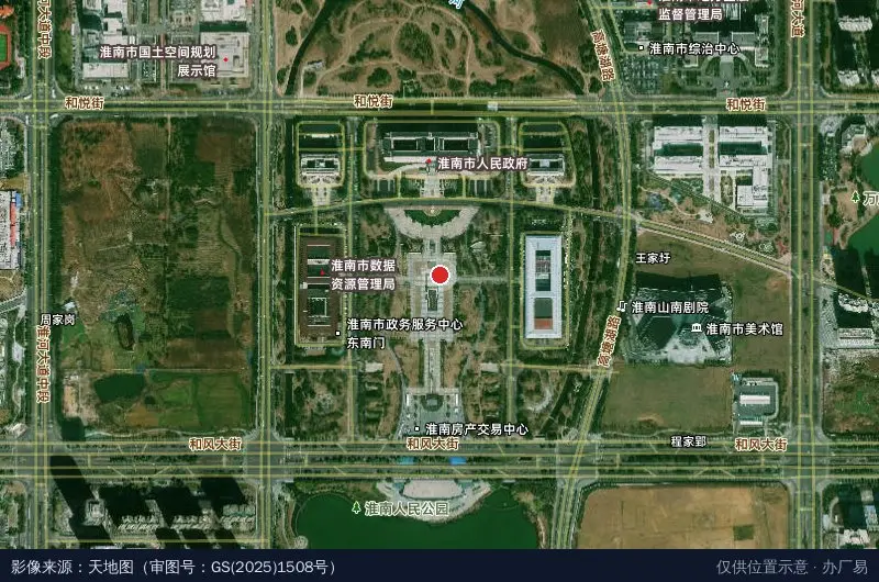 淮南高新技术产业开发区卫星位置示意图