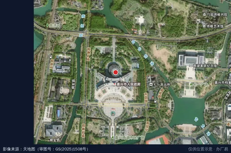 嘉兴高新技术产业开发区卫星位置示意图