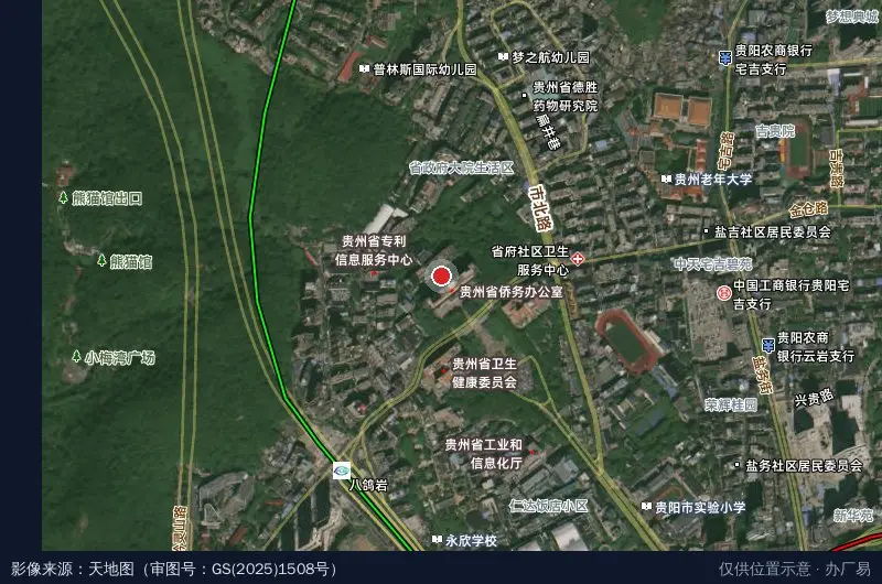 贵州贵安新区卫星位置示意图