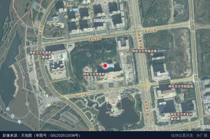 内蒙古呼伦贝尔牙克石高新技术产业开发区卫星位置示意图