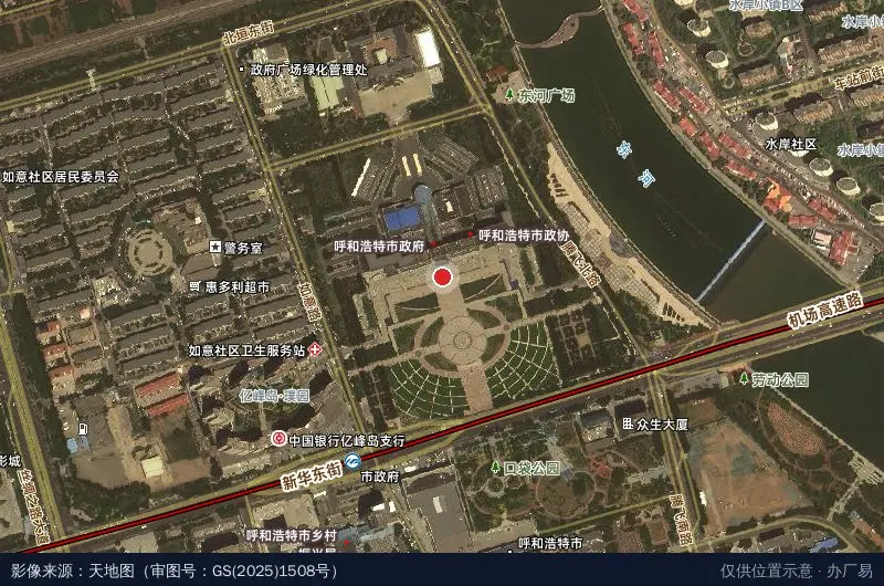 内蒙古策克口岸经济开发区卫星位置示意图