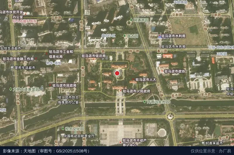 河南上蔡县先进制造业开发区卫星位置示意图