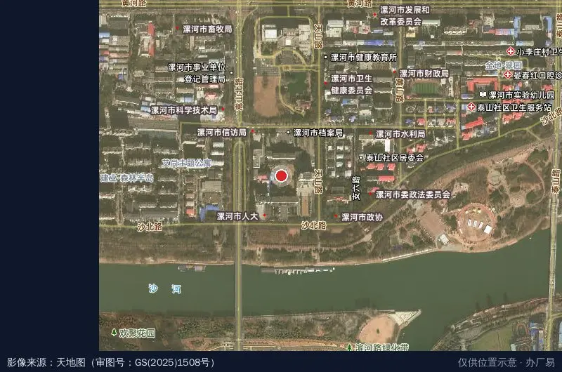 河南漯河沙澧高新技术产业开发区卫星位置示意图