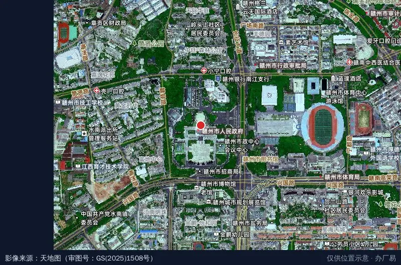 江西赣州章贡高新技术产业开发区卫星位置示意图