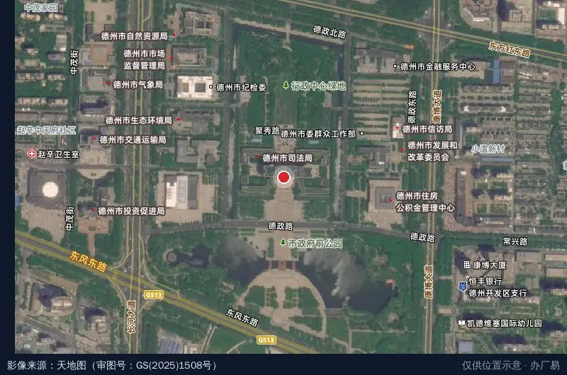山东陵城经济开发区卫星位置示意图