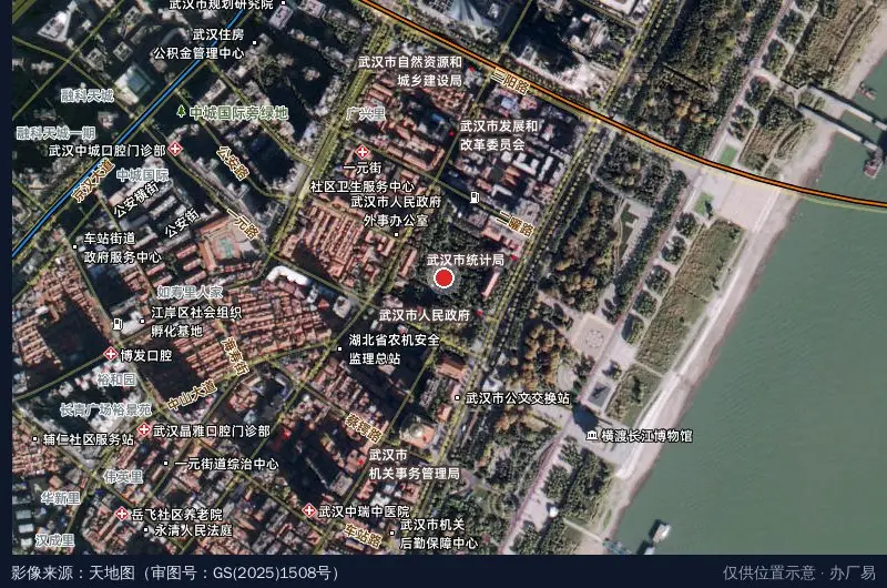 武汉东湖新技术产业开发区卫星位置示意图