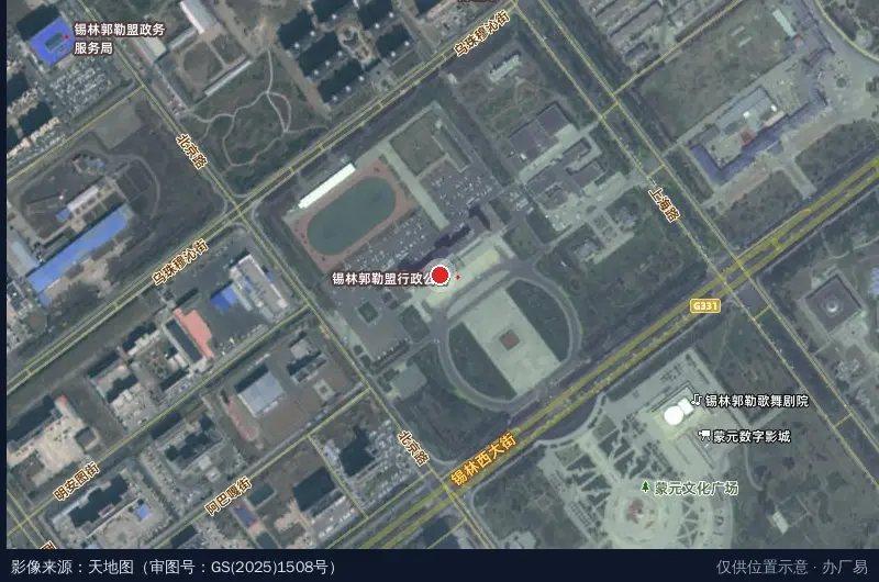 内蒙古锡林郭勒苏尼特经济开发区卫星位置示意图