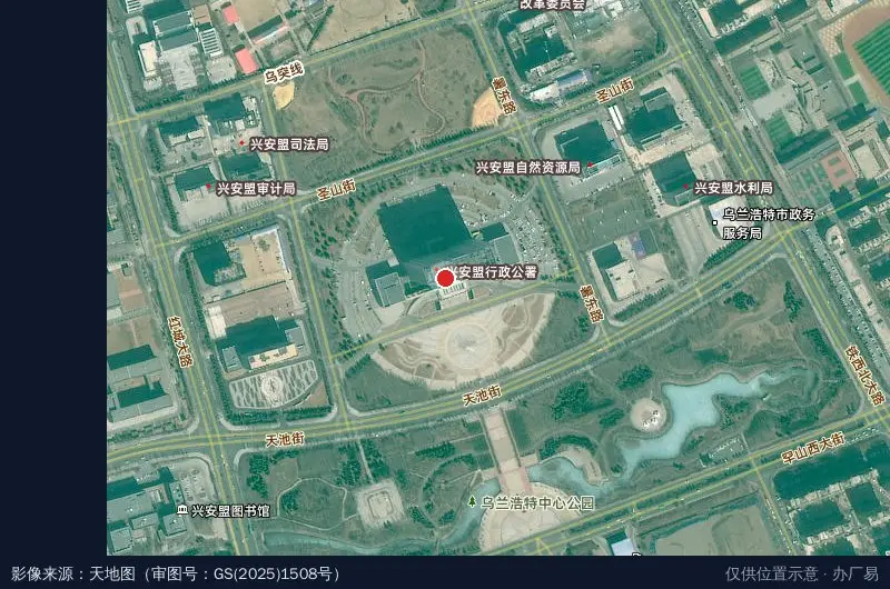 内蒙古兴安盟经济技术开发区卫星位置示意图