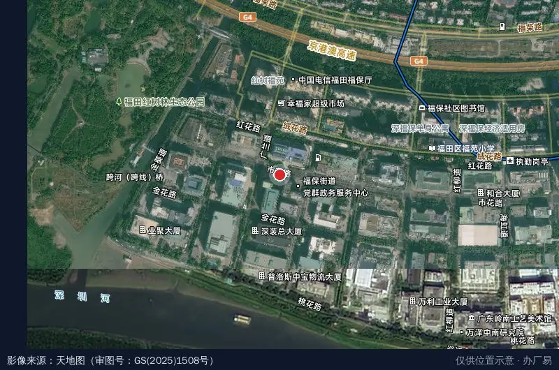 深圳国际文化产业园卫星位置示意图