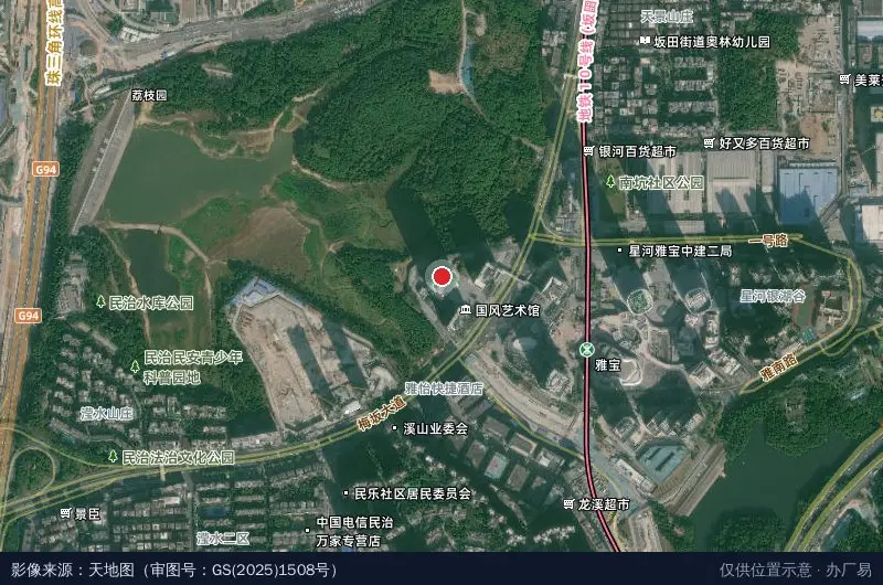 星河WORLD低空经济运行试验区卫星位置示意图