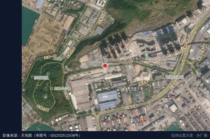 前海-蛇口低空经济主题产业园区卫星位置示意图